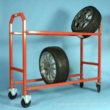 4s Auto Store Warehouse Wheels Tyre Hand Roll Pallet Cart